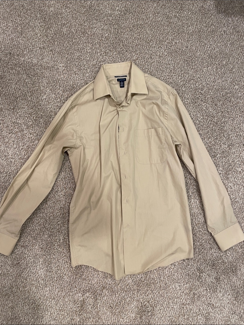 Croft and Barrow Tan Button-Up Shirt